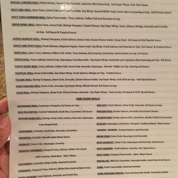 Uchi Suchi and Hibachi - Menu - Sushi Bars Near Me - Destrehan, Louisiana