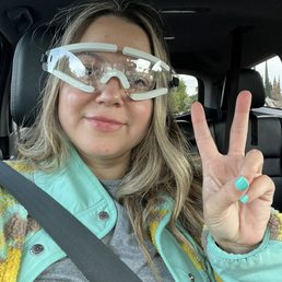 Fresh out of LASIK surgery. Fresh out of LASIK surgery.