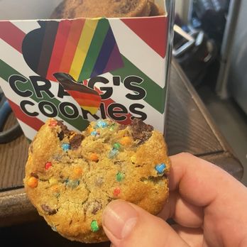 Craig's Cookies - Pride cookie outside pride themed box - Desserts Near Me - Toronto, Ontario Craig's Cookies - Pride cookie outside pride themed box - Desserts Near Me - Toronto, Ontario