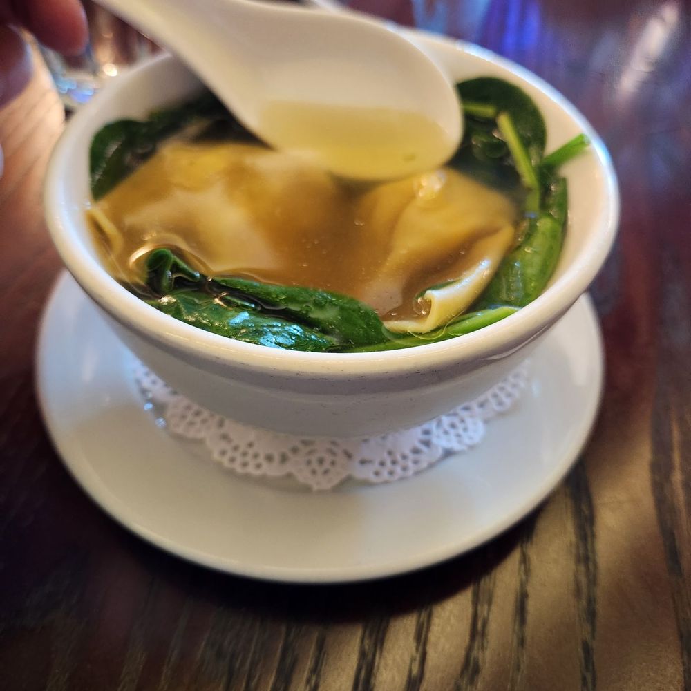Blazing Noodles - Cup of Wonton soup without cilantro. Very good - Thai Near Me - Temecula, California Blazing Noodles - Cup of Wonton soup without cilantro. Very good - Thai Near Me - Temecula, California