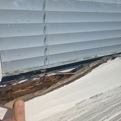 Rotten window from the outside