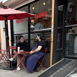 Exterior outside entrance of Paloma Coffee & Bakery - Brooklyn, New York Exterior outside entrance of Paloma Coffee & Bakery - Brooklyn, New York