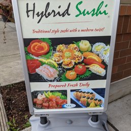a sign for a sushi restaurant a sign for a sushi restaurant