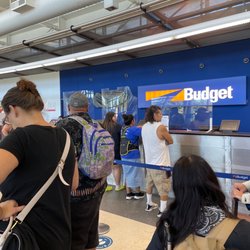 Budget - They asked digital check in to "safe time", only 2 counters open and the line is long