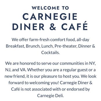 Carnegie Diner & Cafe - Carnegie Diner & Cafe - A signature restaurant near Radio City Music Hall - Diners Near Me - New York, New York Carnegie Diner & Cafe - Carnegie Diner & Cafe - A signature restaurant near Radio City Music Hall - Diners Near Me - New York, New York