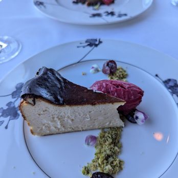 Coastal Kitchen Monterey - Cheesecake with raspberry sorbet - Seafood Near Me - Monterey, California Coastal Kitchen Monterey - Cheesecake with raspberry sorbet - Seafood Near Me - Monterey, California
