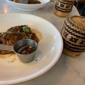 Eathai - Cutest little basket with coconut sticky rice. - Thai Near Me - Boca Raton, Florida