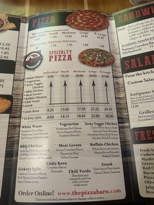 Menu photo 8 The Pizza Barn Kernville, CA Menu photo 8 The Pizza Barn Kernville, CA