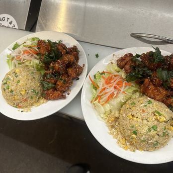 Young T&Tea - Crispy chicken with fried rice - Bubble Tea Near Me - Ellensburg, Washington