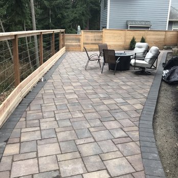 C A Landscape & Services - Patio and fence along side of house. - Landscaping Near Me
