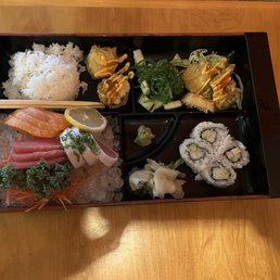 Sashimi lunch bento. Sashimi lunch bento.