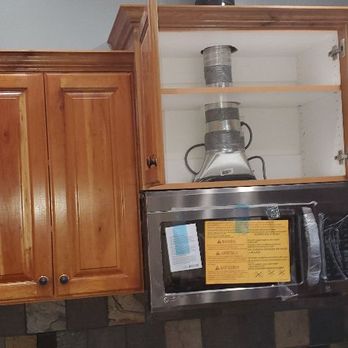 Hensley Handyman Services - Venting over the range microwave.  Made it look like stove pipe. - Handyman Near Me - Elko, Nevada