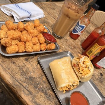 Blueys Mar Vista - Tater tots and Breakfast burrito - Breakfast & Brunch Near Me - Los Angeles, California