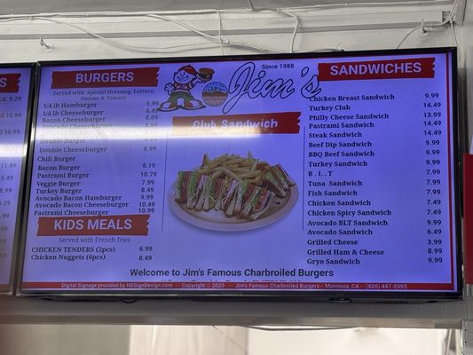 Menu photo 2 Jim's Burgers Monrovia, CA