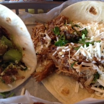 Torchy's Tacos - On left the democrat and on right the green chili pork tacos. So delicious. - Tex-Mex Near Me - Dallas, Texas Torchy's Tacos - On left the democrat and on right the green chili pork tacos. So delicious. - Tex-Mex Near Me - Dallas, Texas