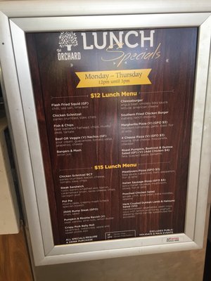 Menu photo 2 The Orchard Tavern Chatswood, NSW