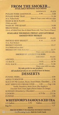 Menu photo 5 Whitefords Laurens, SC Menu photo 5 Whitefords Laurens, SC
