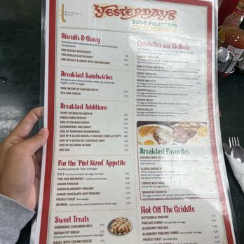 Yesterday's Soda Fountain - menu - Breakfast & Brunch Near Me - Ennis, Montana Yesterday's Soda Fountain - menu - Breakfast & Brunch Near Me - Ennis, Montana