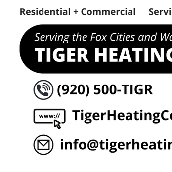 Tiger Heating and Cooling - Give us a all at (920) 500-8447 to schedule your service call or free estimate - Heating & Air Conditioning/HVAC Near Me - Kaukauna, Wisconsin