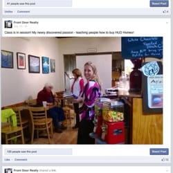 Front Door Realty - Teaching home buyer classes at our favorite coffee shop!