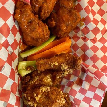 Little Moose Lodge - Buffalo and garlic Parmesan wings with veggies - Breakfast & Brunch Near Me - Irwin, Idaho Little Moose Lodge - Buffalo and garlic Parmesan wings with veggies - Breakfast & Brunch Near Me - Irwin, Idaho