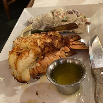 The Fish House - 8oz lobster tail and homemade potato salad . Grilled to perfection - Seafood Near Me - Key Largo, Florida The Fish House - 8oz lobster tail and homemade potato salad . Grilled to perfection - Seafood Near Me - Key Largo, Florida