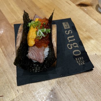 Sugo Hand Roll Bar - Wagyu+Caviar+Ikura - Sushi Bars Near Me - Seattle, Washington Sugo Hand Roll Bar - Wagyu+Caviar+Ikura - Sushi Bars Near Me - Seattle, Washington