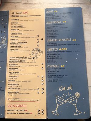 Menu photo 2 El Guacamolé Paris, 75 Menu photo 2 El Guacamolé Paris, 75