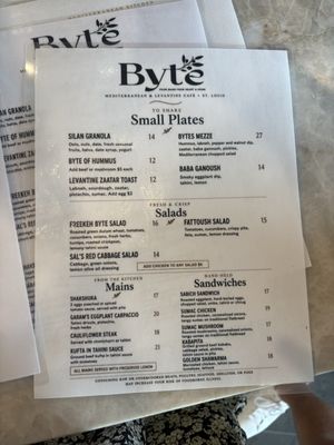 Menu photo 2 Byte Saint Louis, MO