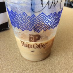 Peet's Coffee - Medium sized cup, Iced Caramel Macchiato