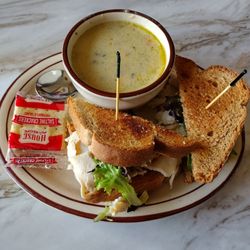 Copper Kitchen - Turkey sandwich and wild rice soup