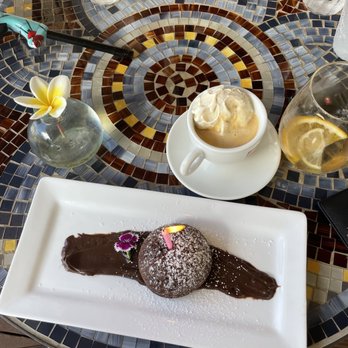 Cipriano's Kitchen - Claudia brought out this beautiful gluten-free almond four chocolate cake with ice cream coffee! So delightful - Italian Near Me - Waimea, Hawaii Cipriano's Kitchen - Claudia brought out this beautiful gluten-free almond four chocolate cake with ice cream coffee! So delightful - Italian Near Me - Waimea, Hawaii