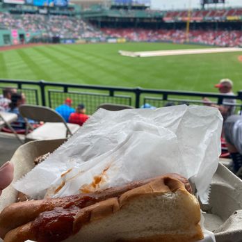 Fenway Park - Hot Dog was ok the pretzel was a little too salty wasn't given any kind of digging sauce.  Was alright - Stadiums & Arenas Near Me - Boston, Massachusetts