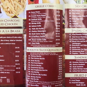 Grille Chick'n Pollo - Menu - Peruvian Near Me - Columbia, Maryland Grille Chick'n Pollo - Menu - Peruvian Near Me - Columbia, Maryland