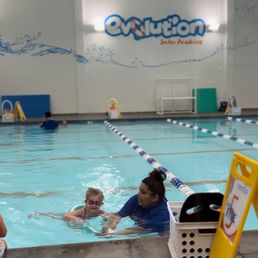 Always smiling in the pool with Coach Alma