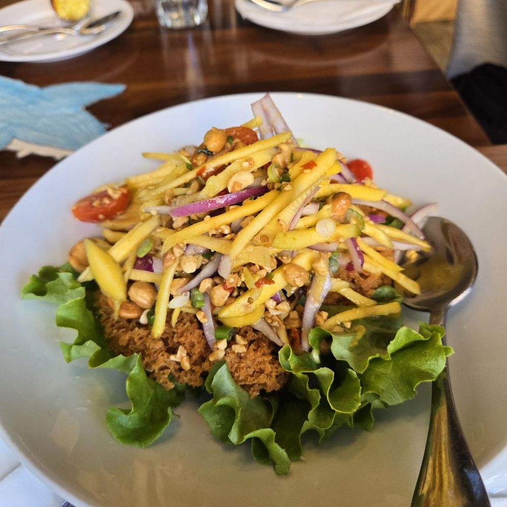 Thai Money - Catfish Mango Salad - Thai Near Me - woodside, New York Thai Money - Catfish Mango Salad - Thai Near Me - woodside, New York