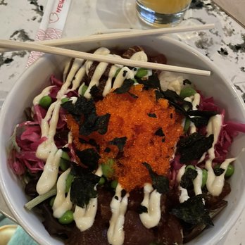 Social - Poke bowl - someone went crazy with the fish eggs on top - Cocktail Bars Near Me - Vancouver, British Columbia