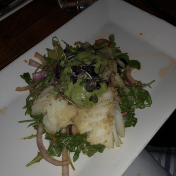 Death Ave - Cod over arugula salad with guacamole - Greek Near Me - New York, New York