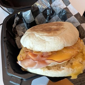 Coffeehouse - Ham, Egg, & Cheese breakfast sammich on an English muffin. - Coffee & Tea Near Me - Annapolis Junction, Maryland Coffeehouse - Ham, Egg, & Cheese breakfast sammich on an English muffin. - Coffee & Tea Near Me - Annapolis Junction, Maryland