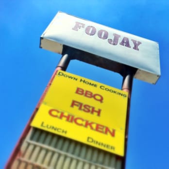 FooJay - a sign for a bbq fish and chicken restaurant - Barbeque Near Me - Kalamazoo, Michigan
