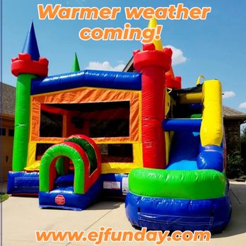 E&J Funday Rentals - Our newest addition Rainbow Combo Bounce House with Front Facing Wet/Dry slide. Size 19x19 RSVP WWW.EJFUNDAY.COM - Bounce House Rentals Near Me - Fair Oaks, California E&J Funday Rentals - Our newest addition Rainbow Combo Bounce House with Front Facing Wet/Dry slide. Size 19x19 RSVP WWW.EJFUNDAY.COM - Bounce House Rentals Near Me - Fair Oaks, California