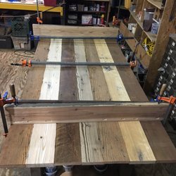 Box Kite Barn Yard - Barn door, mid-process.