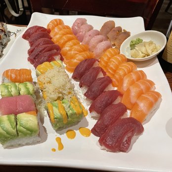 Sushi Village - Pink Lady, Godzilla, mixed nigiri - Japanese Near Me - Westwood, New Jersey Sushi Village - Pink Lady, Godzilla, mixed nigiri - Japanese Near Me - Westwood, New Jersey