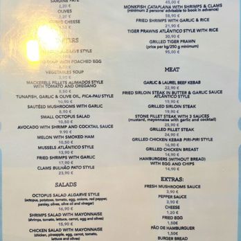 Atlântico Restaurante Bar - Dinner menu - Seafood Near Me - Alvor, 08