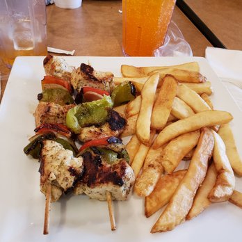 Olympic Steak & Pizza - chicken skewers and french fries - Pizza Near Me - Atoka, Tennessee Olympic Steak & Pizza - chicken skewers and french fries - Pizza Near Me - Atoka, Tennessee