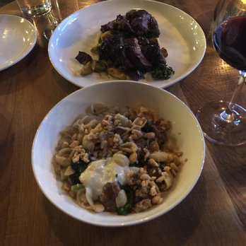 Double Zero - Hangar steak and pasta with sausage. - New American Near Me - Atlanta, Georgia