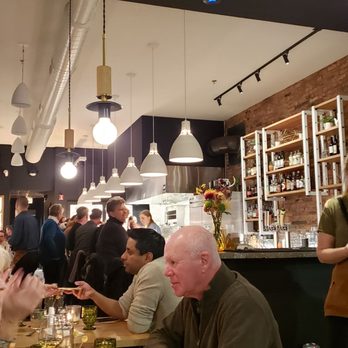 Houndstooth Restaurant - The view of the very 'cozy' dining space - the counter/bar/open kitchen area takes up about half of the floor space. - New American Near Me - Benton Harbor, Michigan
