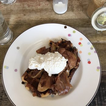 C'est La Vie Bistro - Belgium waffle and warm cinnamon apple!! THe BEST! - French Near Me - Northborough, Massachusetts C'est La Vie Bistro - Belgium waffle and warm cinnamon apple!! THe BEST! - French Near Me - Northborough, Massachusetts