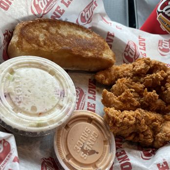 Raising Cane's Chicken Fingers - Combo of 3 stripes (got 4 because they were so small) - Chicken Shop Near Me - Clearwater, Florida Raising Cane's Chicken Fingers - Combo of 3 stripes (got 4 because they were so small) - Chicken Shop Near Me - Clearwater, Florida
