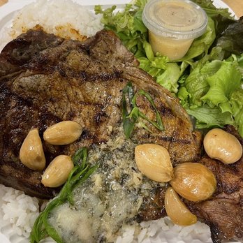 Upscale Hawaii - Garlic ribeye steak. - Diners Near Me - Honolulu, Hawaii Upscale Hawaii - Garlic ribeye steak. - Diners Near Me - Honolulu, Hawaii